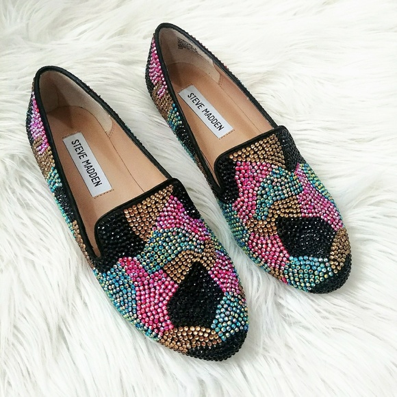 Steve Madden Shoes - ✨ Steve Madden Conncord Rhinestone Loafer Flats 6M